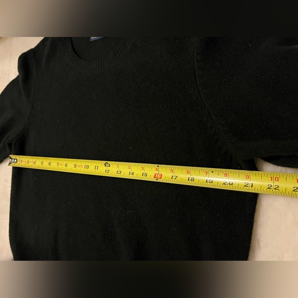 POLO RALPH LAUREN ITALIAN YARN BLACK WOOL SWEATER DRESS W/CALF ELBOW PATCHES XL - Picture 11 of 11